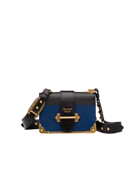 prada cahier belt bag price|Bright Blue/black Prada Cahier leather b.